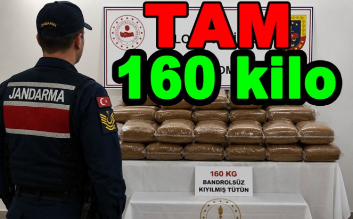 160 KİLO KAÇAK TÜTÜN ELE GEÇİRİLDİ