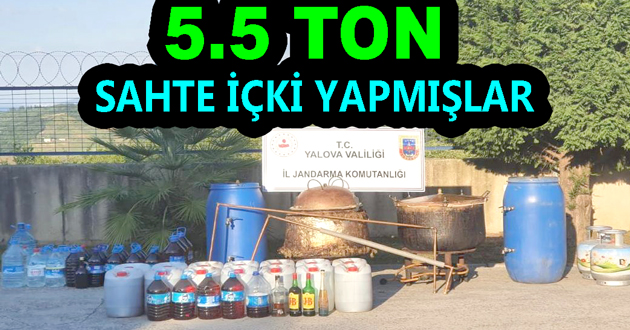 5 BUCUK TON SAHTE İÇKİ YAKALANDI