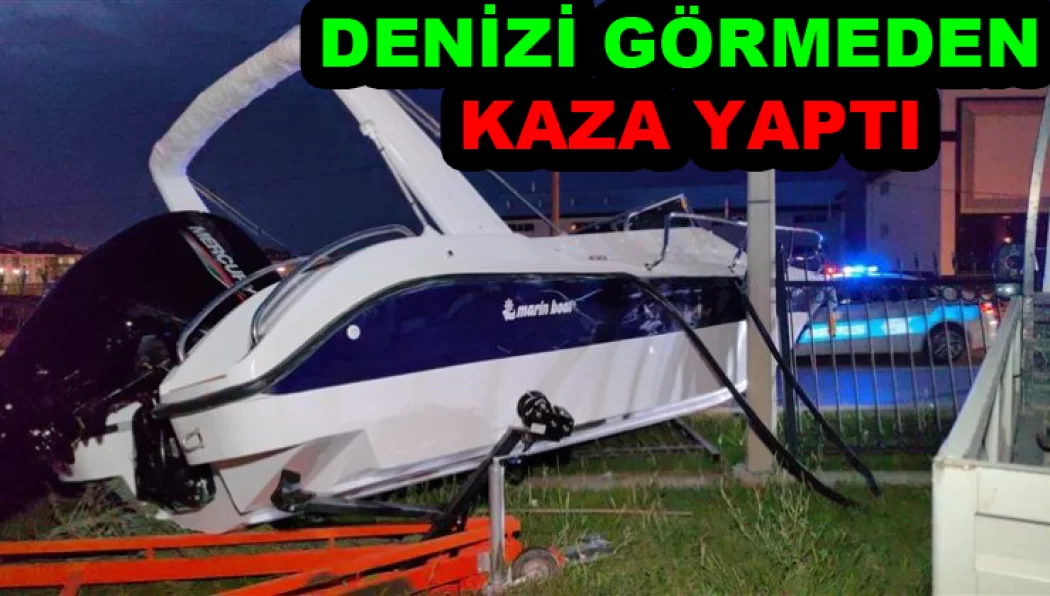 77 PLAKA İLE MİLYONLUK TEKNE KAZA YAPTI