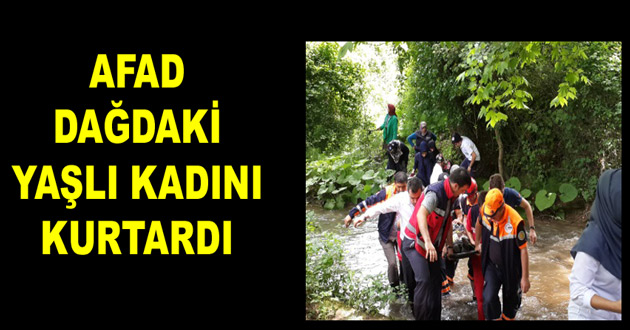 AFAD DAĞDAKİ YAŞLI KADINI KURTARDI