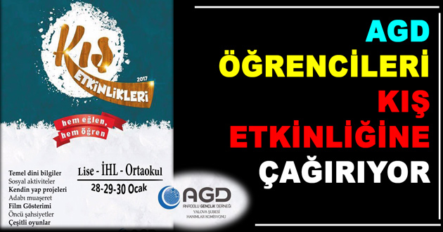 AGD ÖĞRENCİLERİ KIŞ ETKİNLİĞİNE ÇAĞIRIYOR