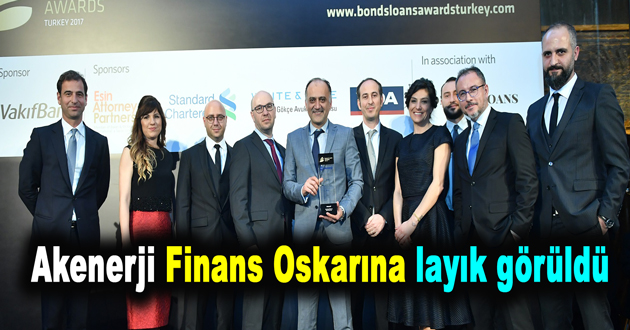 Akenerji Finans Oskarına layık görüldü