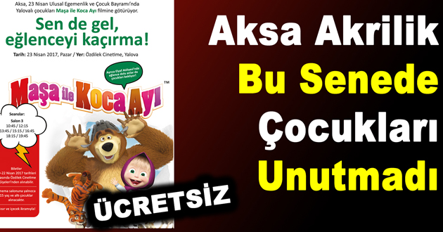 Aksa Akrilik Bu Senede Çocukları Unutmadı