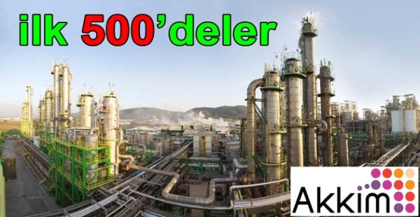 AKSA AKRİLİK VE AKKİM 500 LİSTESİNDE
