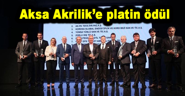 Aksa Akrilik’e platin ödül