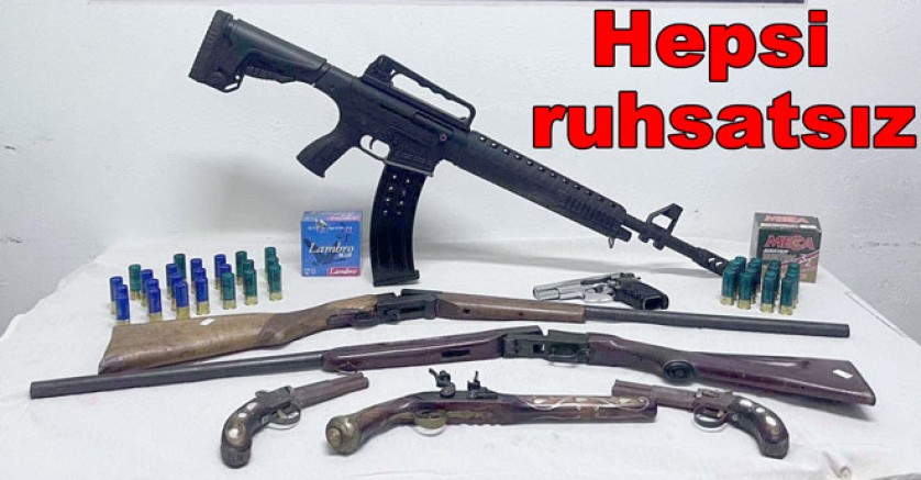 ALTINOVA’DA KAÇAK 7 SİLAH ELE GEÇİRİLDİ