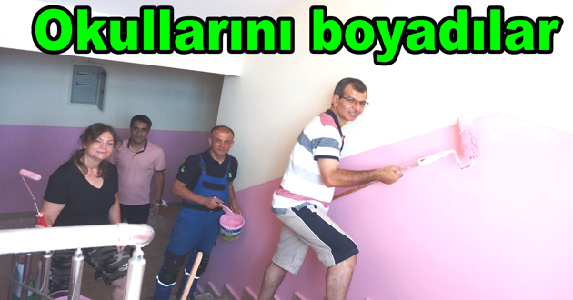 Altınova da Okullarını boyadılar