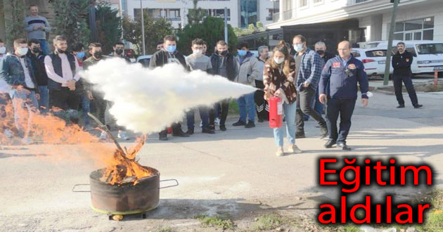 ​Altınova MYO öğrencilerine tatbikat