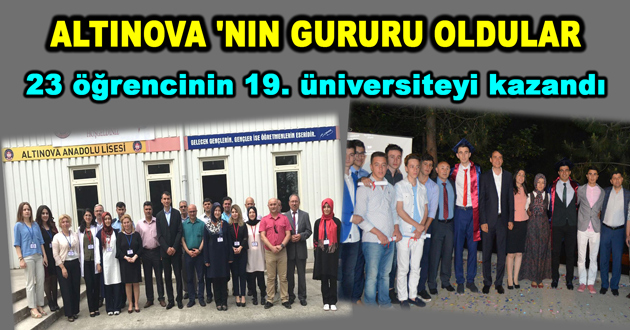 ALTINOVA 'NIN GURURU OLDULAR