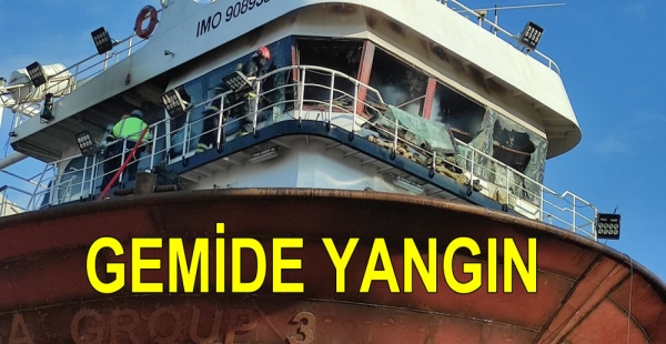 ALTINOVA TERSANE BÖLGESİNDE GEMİ YANGINI