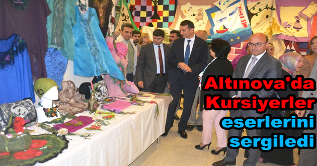 Altınova'da Kursiyerler eserlerini sergiledi