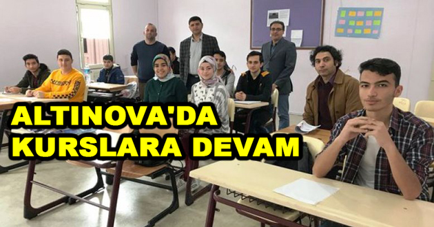 ALTINOVA'DA KURSLARA DEVAM