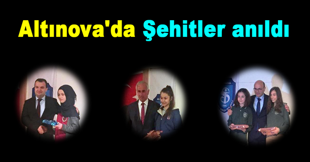 Altınova'da Şehitler anıldı