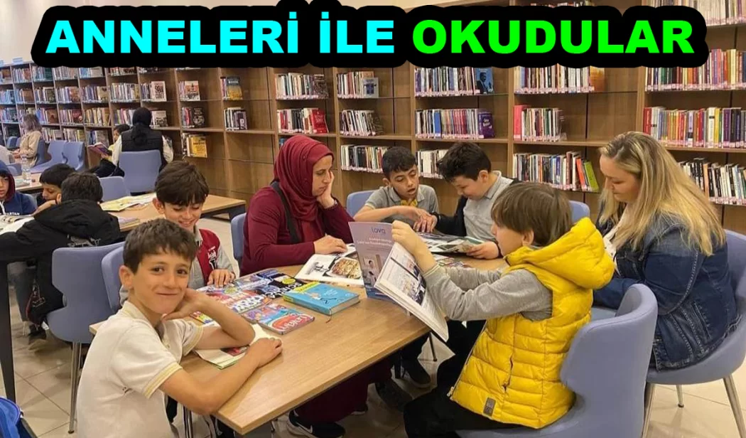 ANNELERİ İLE ÇOCUKLAR KİTAP OKUDU