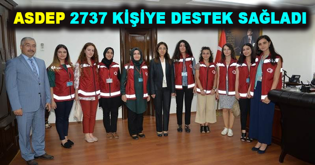 ASDEP 2737 KİŞİYE DESTEK SAĞLADI