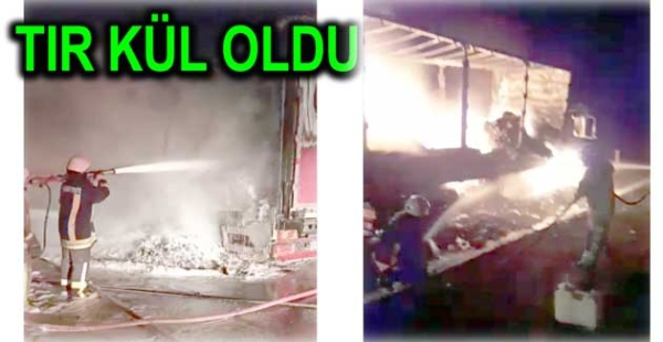 Ayakkabı tırı kül oldu