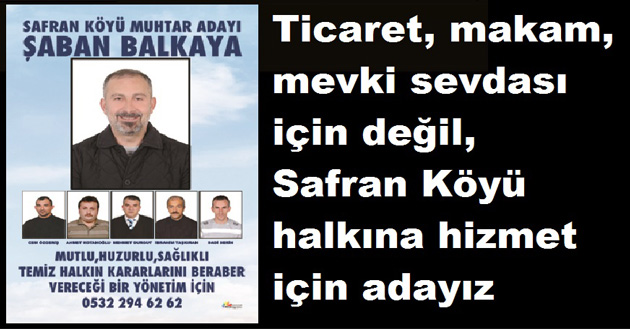 ​BALKAYA, “HİZMET İÇİN ADAYIM”