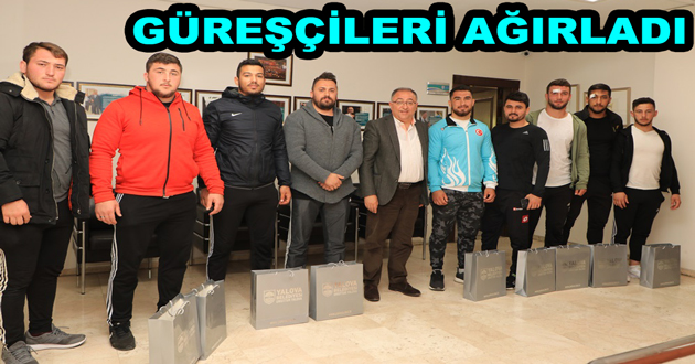 ​BAŞKAN SALMAN GÜREŞÇİLERİ AĞIRLADI