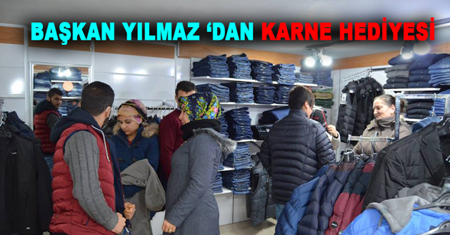BAŞKAN YILMAZ DAN KARNE HEDİYESİ