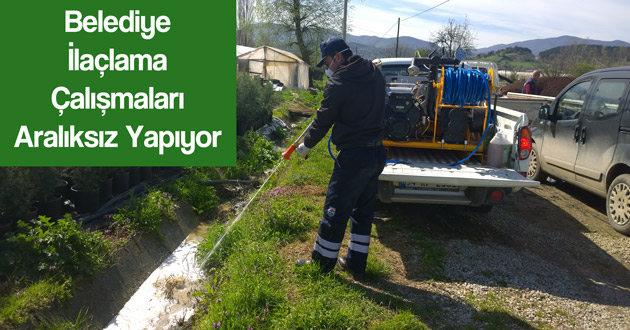Belediye İlaçlama Çalışmaları Aralıksız Yapıyor