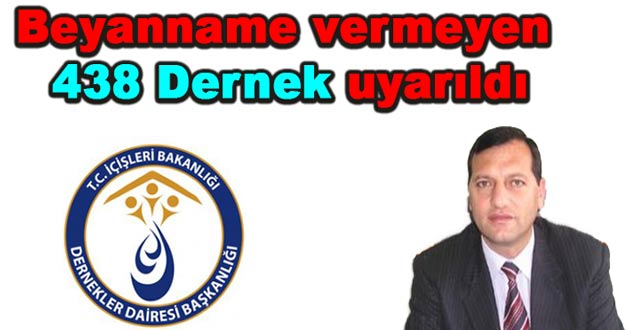Beyanname vermeyen 438 Dernek uyarıldı