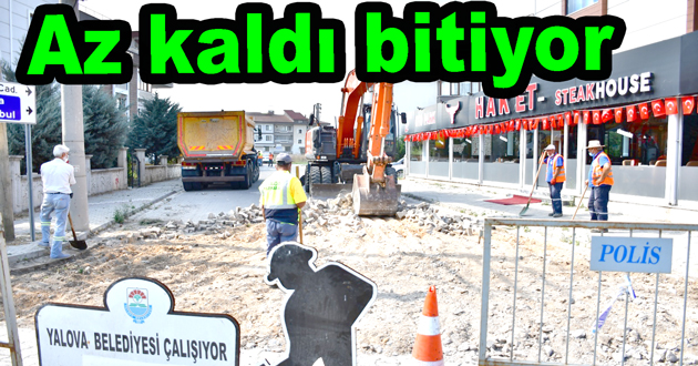 Beyazıt caddesinde çalışma bitiyor