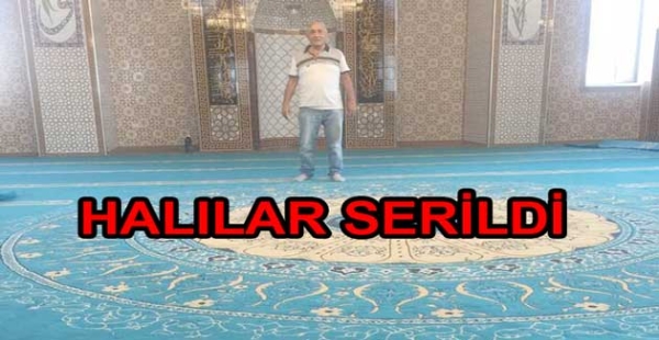 Binbaşı Hacı Ahmet Çınar Caminde halıları serildi