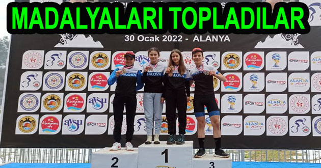 BİSİKLETTE YALOVA MADALYALARI TOPLADI