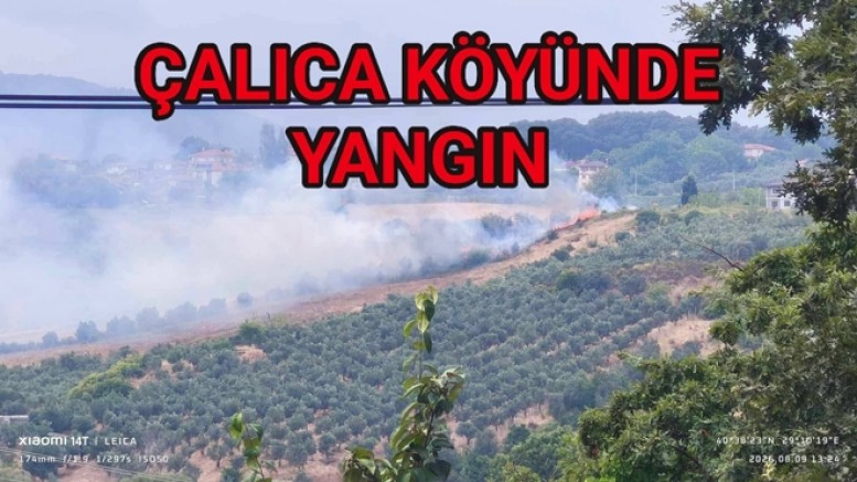 ÇALICA KÖYÜNDEKİ YANGINDA EKİPLER SEFERBER OLDU