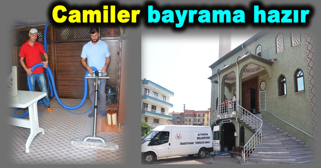 Camiler bayrama hazır