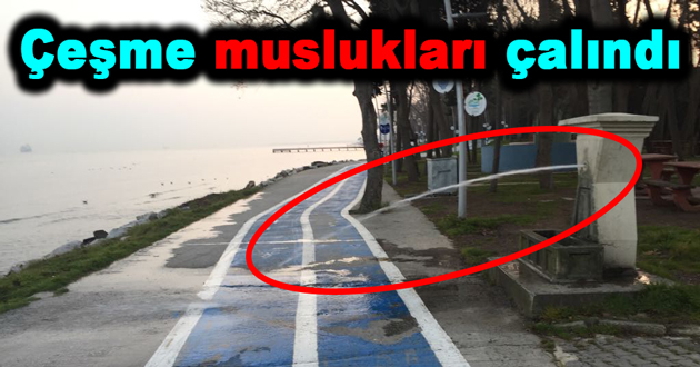 Çeşme muslukları çalındı