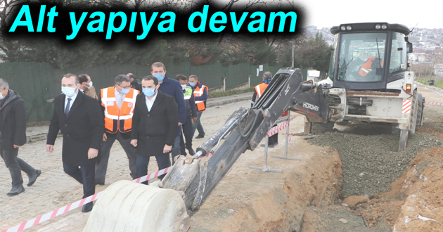 Çevre yolu alt yapısı yapılıyor