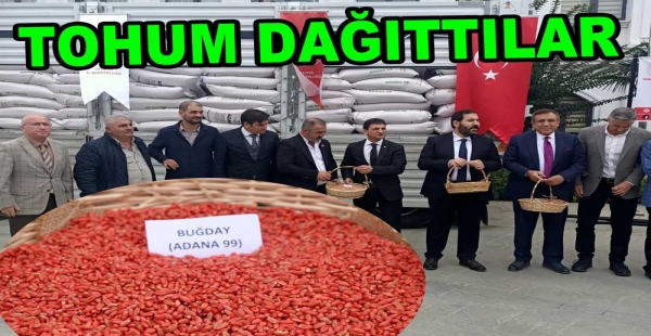 ÇİFTÇİLERE BUĞDAY VE ARPA TOHUMU DAĞITILDI