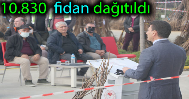Çiftçiye 10300 fidan dağıtıldı