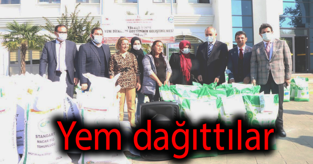 Çiftçiye Yem dağıtıldı