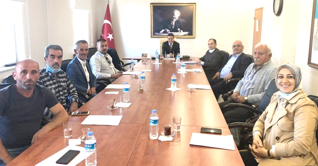 Çiftlikköy de Muhtarlar toplandı