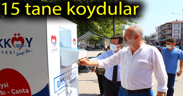 ​ÇİFTLİKKÖY’DE 15 NOKTAYA GİYSİ KUMBARASI