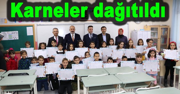 Çiftlikköyde karneler dağıtıldı