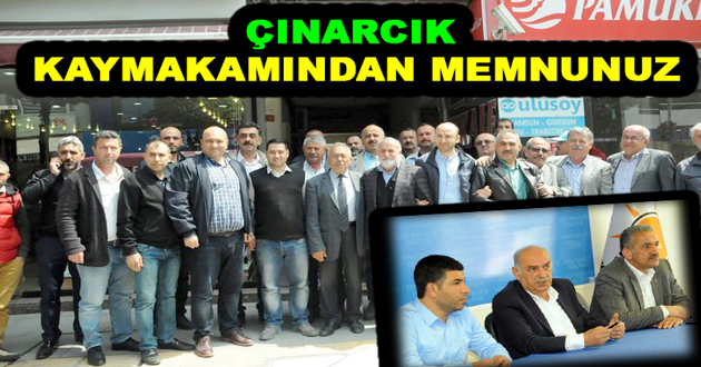 ÇINARCIK KAYMAKAMINDAN MEMNUNUZ