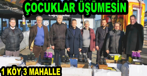 ÇOCUKLARIN AYAKLARI ÜŞÜMESİN DEDİ BOT DAĞITTI