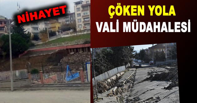 ÇÖKEN YOLA VALİ MÜDAHALESİ