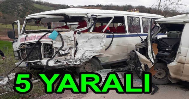 DENİZÇALI DA KAZA 5 YARALI