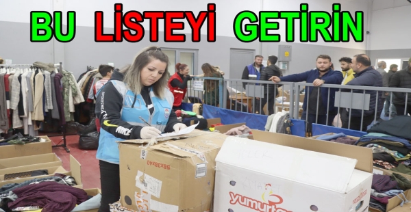 DEPREMZEDE İHTİYAÇ LİSTESİ DEĞİŞTİ