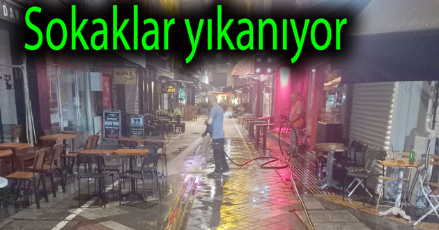 ​DEZENFEKTANLI SULARLA YIKANDI