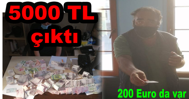 Dilenci üzerinden 5 Bin lira çıktı