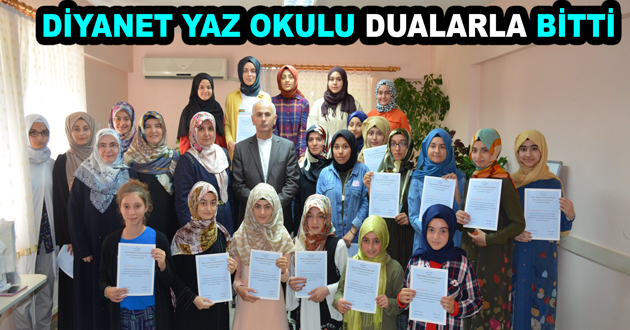 DİYANET YAZ OKULU DUALARLA BİTTİ