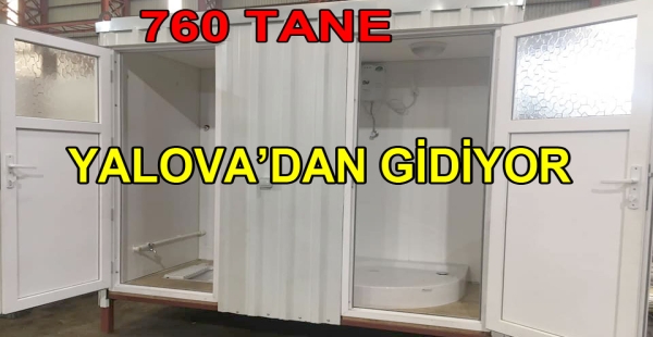 DUŞ VE WC KABİNLER YALOVA DA YOLA ÇIKTI