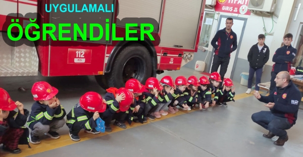 EĞLENEREK İTFAİYECİLİĞİ ÖĞRENDİLER