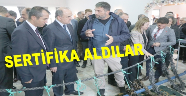 EN İYİ MİDYE YEİŞTİRENLERE BELGE VERİLDİ