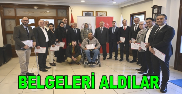 ENGELLERİ KALDIRANLARA BELGE VERİLDİ